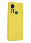 Mey İthalat®  İnfinix Hot 11s Kılıf Nano içi Kadife Silikon - Sarı