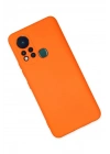 Mey İthalat®  İnfinix Hot 11s Kılıf Nano içi Kadife Silikon - Turuncu