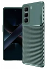 Mey İthalat®  İnfinix Hot 50 Pro Plus 4G Auto Focus Karbon Kapak - Koyu Yeşil