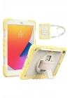 Mey İthalat®  iPad 10.2 (7.nesil) Kılıf Strap New Tablet Kapak - Sarı