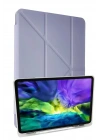 Mey İthalat®   iPad 10.2 (8.nesil) Kılıf Kalemlikli Mars Tablet Kılıfı - Lila