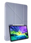 Mey İthalat®   iPad 2022 10.9 (10.nesil) Kılıf Kalemlikli Mars Tablet Kılıfı - Lila