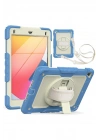 Mey İthalat®  iPad 5 Air 9.7 Kılıf Strap New Tablet Kapak - Mavi