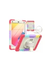 Mey İthalat®  iPad 5 Air 9.7 Kılıf Tablet Rainbow Kapak - Kırmızı