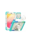 Mey İthalat®  iPad 5 Air 9.7 Kılıf Tablet Rainbow Kapak - Turkuaz