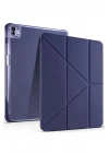 Mey İthalat®  iPad Air 13 (2024) Kılıf Kalemlikli Mars Tablet Kılıfı - Lacivert