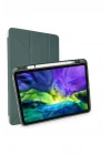 Mey İthalat®  iPad Pro 11 (2018) Kılıf Kalemlikli Mars Tablet Kılıfı - Koyu Yeşil