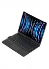 Mey İthalat®  iPad Pro 11 (2024) F11 ATS Kılıf Magic Dönen Klavyeli Tablet Kılıf - Siyah