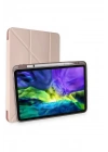 Mey İthalat®  iPad Pro 11 (2024) Kılıf Kalemlikli Mars Tablet Kılıfı - Rose Gold