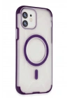 Mey İthalat®  iPhone 11 Hilton Magsafe Kapak - Derin Mor
