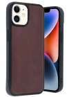 Mey İthalat®  iPhone 11 Kılıf Aras Deri Kapak - Bordo