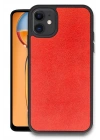 Mey İthalat®  iPhone 11 Kılıf Aras Deri Kapak - Kırmızı
