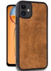 Mey İthalat®   iPhone 11 Kılıf Aras Deri Kapak - Taba