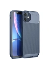 Mey İthalat®  iPhone 11 Kılıf Auto Focus Karbon Kapak - Lacivert