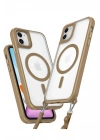Mey İthalat®  iPhone 11 Kılıf Enka Magsafe Silikon Kılıf - Desert