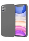 Mey İthalat®  iPhone 11 Kılıf First Silikon - Gri