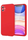 Mey İthalat®   iPhone 11 Kılıf First Silikon - Kırmızı