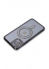 Mey İthalat®  iPhone 11 Kılıf Joke Simli Magneticsafe Kılıf - Siyah