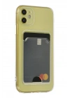 Mey İthalat®  iPhone 11 Kılıf Kart Şeffaf Silikon - Şeffaf