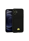 Mey İthalat®  iPhone 11 Kılıf Kelvin Kartvizitli Silikon - Siyah