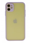 Mey İthalat®  iPhone 11 Kılıf Montreal Silikon Kapak - Mor