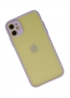 Mey İthalat®  iPhone 11 Kılıf Montreal Silikon Kapak - Mor