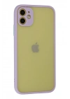 Mey İthalat®  iPhone 11 Kılıf Montreal Silikon Kapak - Mor