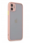 Mey İthalat®  iPhone 11 Kılıf Montreal Silikon Kapak - Pembe