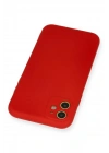 Mey İthalat®  iPhone 11 Kılıf Nano içi Kadife Silikon - Kırmızı