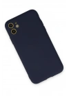 Mey İthalat®  iPhone 11 Kılıf Nano içi Kadife Silikon - Lacivert