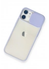 Mey İthalat®  iPhone 11 Kılıf Palm Buzlu Kamera Sürgülü Silikon - Lila