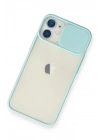Mey İthalat®  iPhone 11 Kılıf Palm Buzlu Kamera Sürgülü Silikon - Turkuaz