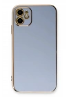 Mey İthalat®  iPhone 11 Kılıf Volet Silikon - Mavi
