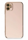 Mey İthalat®  iPhone 11 Kılıf Volet Silikon - Pembe