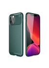Mey İthalat®  iPhone 11 Pro Kılıf Auto Focus Karbon Kapak - Yeşil