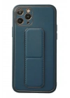 Mey İthalat®  iPhone 11 Pro Kılıf Coco Deri Standlı Kapak - Mavi