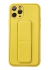 Mey İthalat®  iPhone 11 Pro Kılıf Coco Deri Standlı Kapak - Sarı