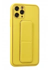 Mey İthalat®  iPhone 11 Pro Kılıf Coco Deri Standlı Kapak - Sarı