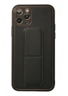 Mey İthalat®  iPhone 11 Pro Kılıf Coco Deri Standlı Kapak - Siyah
