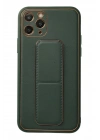 Mey İthalat®  iPhone 11 Pro Kılıf Coco Deri Standlı Kapak - Yeşil