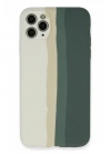 Mey İthalat®  iPhone 11 Pro Kılıf Ebruli Lansman Silikon - Beyaz-Gri