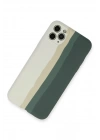 Mey İthalat®  iPhone 11 Pro Kılıf Ebruli Lansman Silikon - Beyaz-Gri