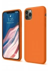 Mey İthalat®  iPhone 11 Pro Kılıf First Silikon - Turuncu