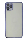 Mey İthalat®  iPhone 11 Pro Kılıf  Lensli Silikon - Mor
