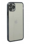 Mey İthalat®  iPhone 11 Pro Kılıf  Lensli Silikon - Siyah