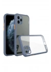 Mey İthalat®  iPhone 11 Pro Kılıf Miami Şeffaf Silikon - Gri