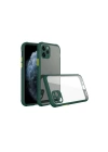 Mey İthalat®  iPhone 11 Pro Kılıf Miami Şeffaf Silikon - Koyu Yeşil
