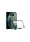 Mey İthalat®  iPhone 11 Pro Kılıf Miami Şeffaf Silikon - Koyu Yeşil