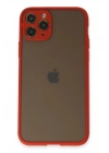 Mey İthalat®  iPhone 11 Pro Kılıf Montreal Silikon Kapak - Kırmızı