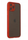 Mey İthalat®  iPhone 11 Pro Kılıf Montreal Silikon Kapak - Kırmızı